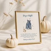 Poster Signe de Baby shower Jean bleu 8x10