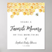 Poster SIGNE DE Baby shower Mémoire Favorite CALLA Bee (Devant)