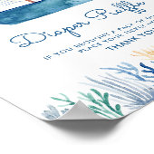 Poster Signe de Baby shower nautique (Coin)