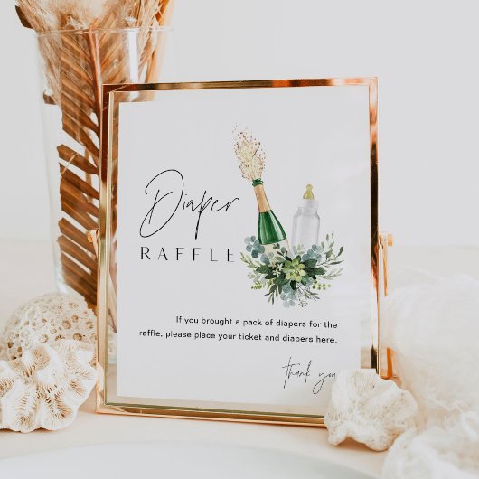 Poster SIGNE DE Baby shower REMY Poppin Bouteilles