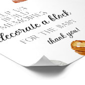 Poster SIGNE DE Baby shower Sportif Allstar 5x7 (Coin)