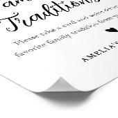 Poster SIGNE DE Baby shower Traditions Familiales CALLA B (Coin)