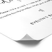 Poster SIGNE DE Baby shower Traditions Familiales STELLA (Coin)