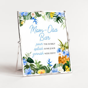 Poster Signe de bar Mom-Osa pour Baby Shower Aloha Pineap