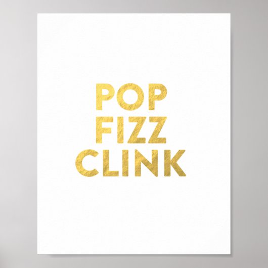 Poster Signe de bar pour la fête du Nouvel An POP FIZZ CL (Devant)