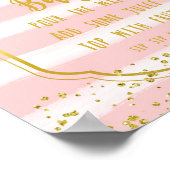 Poster signe de bar sangria fruits confettis rose et or (Coin)