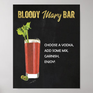Poster Signe de barre de Mary sanglante