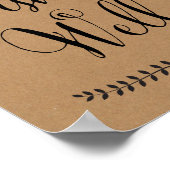 Poster Signe de bien-être / Signe de bien-être mariage (Coin)