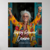 Poster Signe de bienvenue de la fête de retraite avec pho (Devant)