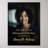 Poster Signe de bienvenue de la fête de retraite avec pho (Devant)