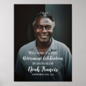 Poster Signe de bienvenue de la fête de retraite avec pho (Devant)