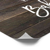 Poster signe de bienvenue du baby shower de renard roux (Coin)