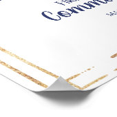 Poster Signe de bienvenue du premier garçon communion (Coin)