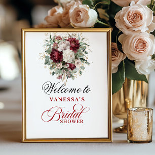 Poster Signe de bienvenue élégant pour mariage avec touch