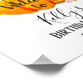 Poster signe de bienvenue floral automnal, fête d'automne (Coin)