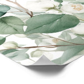 Poster signe de bienvenue mariage élégant aquarelle verdu (Coin)