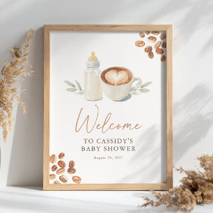 Poster Signe de bienvenue pour Baby Shower Baby est en tr