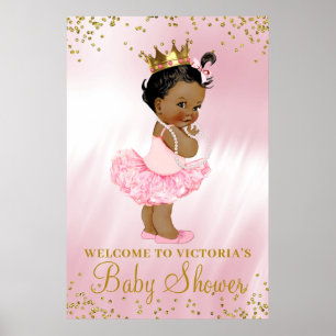 Poster Signe de bienvenue pour Baby Shower de Princesse A