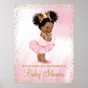 Poster Signe de bienvenue pour Baby Shower de Princesse A
