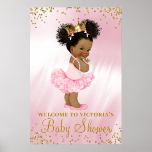 Poster Signe de bienvenue pour Baby Shower de Princesse A