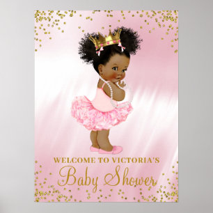 Poster Signe de bienvenue pour Baby Shower de Princesse A