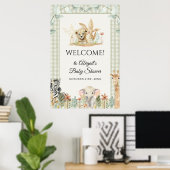 Poster Signe de bienvenue pour Baby Shower Lion King Safa (Bureau à domicile)