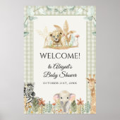 Poster Signe de bienvenue pour Baby Shower Lion King Safa (Devant)