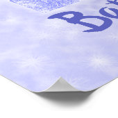 Poster Signe de bienvenue pour Bat Mitzvah bleu et or (Coin)