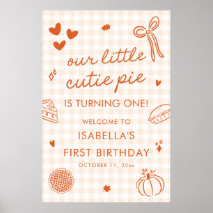 Poster Signe de bienvenue pour le 1er anniversaire de Lit