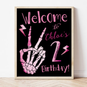 Poster Signe de bienvenue pour le deuxième anniversaire,