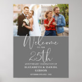 Poster Signe de bienvenue pour les 25 ans de mariage avec (Devant)
