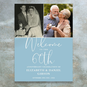 Poster Signe de bienvenue pour les 60 ans de mariage avec