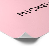 Poster Signe de bienvenue pour les 60 ans rose (Coin)