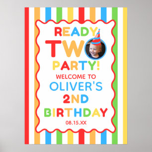 Poster Signe de bienvenue pour photo d'anniversaire Ready