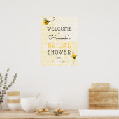 Poster Signe de bienvenue pour un mariage Bee (Cuisine)