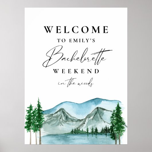 Poster Signe de bienvenue pour un week-end de Bachelorett (Devant)