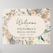 Poster Signe de bienvenue pour une baby shower bohème ave (Devant)