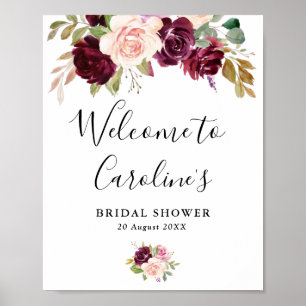 Poster signe de bienvenue pour une baby shower de mariage