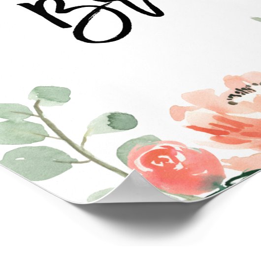 Poster signe de bienvenue pour une baby shower sur le thè (Coin)