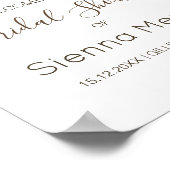 Poster Signe de bienvenue pour une douche de mariée avec  (Coin)