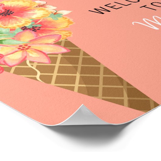 Poster Signe de bienvenue pour une fête de fiançailles Sc (Coin)