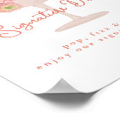 Poster Signe de boisson signature pour la fête de mariage (Coin)