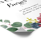 Poster Signe de Bougie de Calligraphie Rustique d'Automne (Coin)