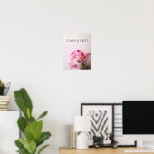 Poster Signe de bouquet rose (Bureau à domicile)