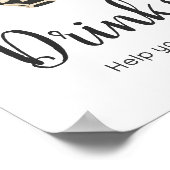 Poster SIGNE DE BOUTEILLE DE PETITE BOUTEILLE Baby shower (Coin)