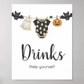 Poster SIGNE DE BOUTEILLE DE PETITE BOUTEILLE Baby shower (Devant)