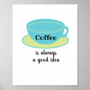Poster SIGNE DE Café Mais Premier Café Kitchen Art