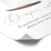 Poster Signe de calèche Baby shower nautique (Coin)