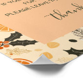 Poster Signe de caleçon Baby shower d'agrumes hivernaux (Coin)