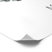 Poster Signe de calligraphie florale de bienvenue Mariage (Coin)